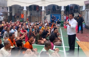 Rutan kelas satu I labuhan Deli Melaksanakan  Kegiatan Sosialisasi Dan Pengarahan Kepada Warga Binaan Pemasyarakatan Di Bolok Huni Rutan