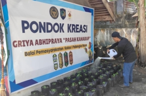 Bapas Palangka Raya Dalam Rangka  Membina Kemandirian Tanggung Jawab Melaksanakan Kegiatan Pemeliharaan Tanaman 