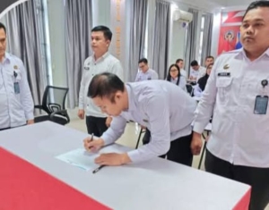 Rutan kelas I Labuhan Deli Kegiatan Penandatanganan Komitmen  dilingkungan Secara Serentak Oleh Seluruh Bersama Jajaran 