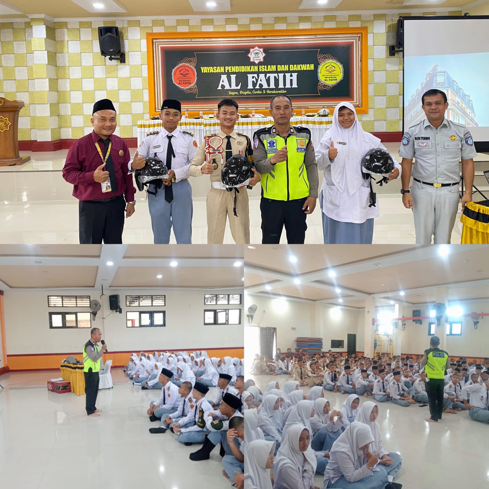 Sat Lantas Polres Pelabuhan Belawan Gelar Police Goes To School di Yayasan Pendidikan Al Fatih