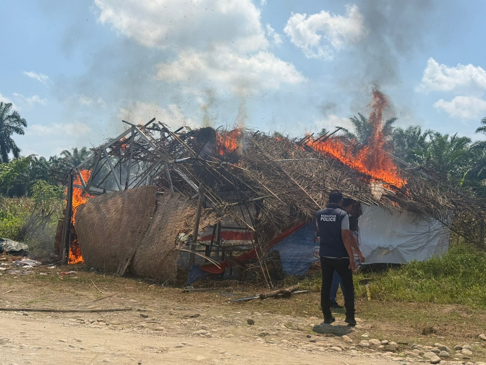 Barak Narkoba di Binjai Selatan Kembali Digrebek Dan Dimusnahkan Polres Binjai