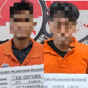 Sat Narkoba Polres Pelabuhan Belawan Tangkap Dua Pelaku Peredaran Narkoba di Titi Papan