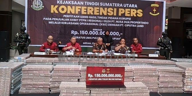 Kajati Sumut Tumpukan Uang 150 M Hasil Korupsi Penjualan Aset PTPN 1