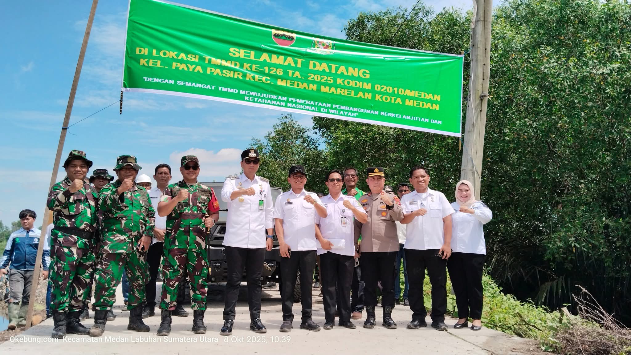 Walikota Medan Bersama Pangdam I/Bukit Barisan Tutup Kegiatan TMMD ke-126