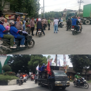 Polres Pelabuhan Belawan Lakukan Pengamanan dan Pengawalan Pergeseran Massa Komite Aksi Upah Sumut