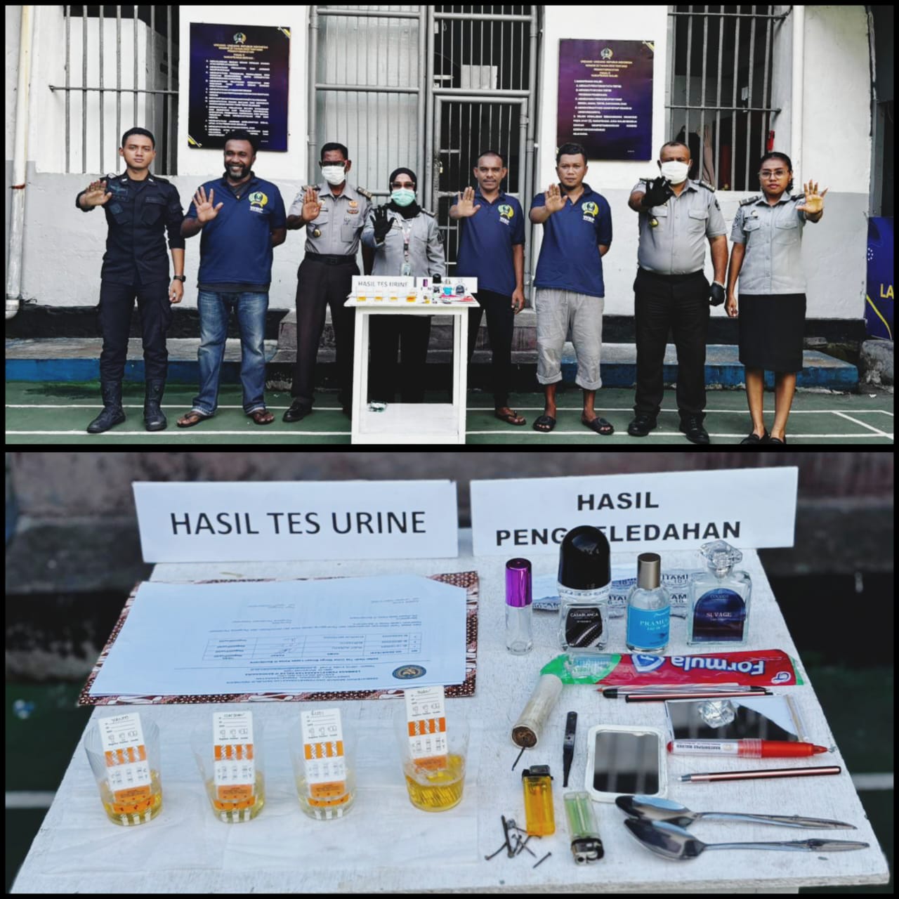 Cegah Narkoba dan Barang Terlarang, Lapas Bandanaira Gelar Razia dan Tes Urine