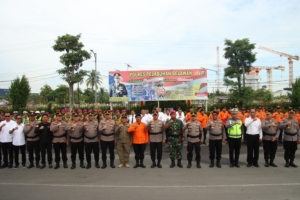 Polres Pelabuhan Belawan Gelar Apel Kesiapan Tanggap Darurat Bencana Hidrometeorologi