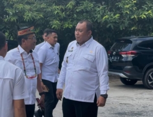 Kabapas Menyambut Kedatangan Mentri Hukum RI Dalam Rangka peresmian  Pos Bantuan Hukum 