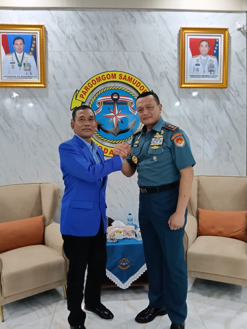 Kolaborasi HNSI Sumut Dan HNSI Medan Jalin Kemitraan Dengan TNI Angkatan Laut (KODAERAl ) 1 Belawan 