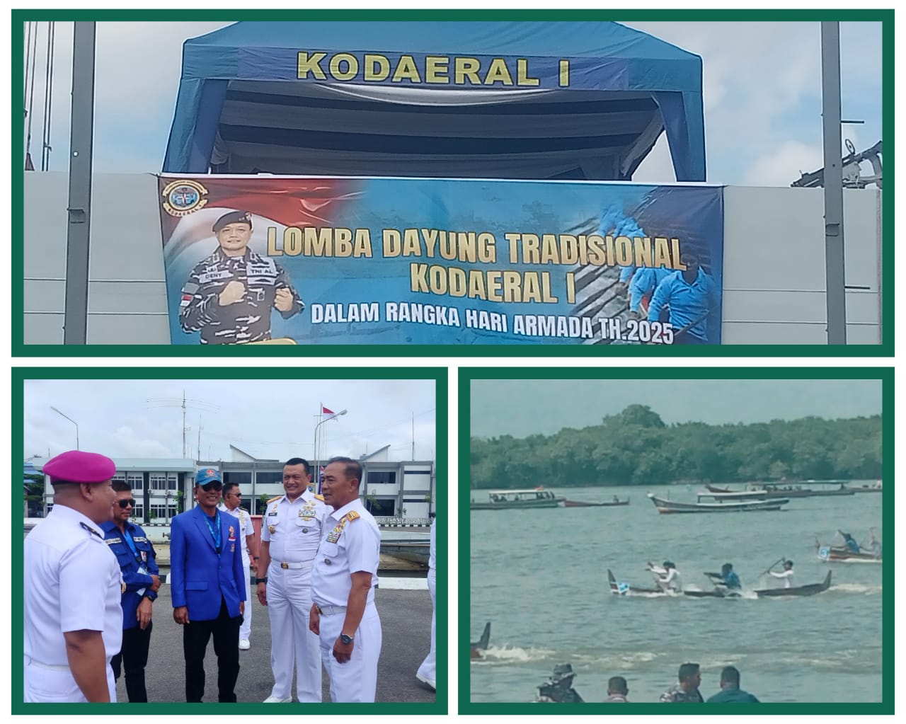 HUT Armada Rl Ke 80 Kodaeral l Belawan Dan HNSI Gelar Lomba Dayung Sampan