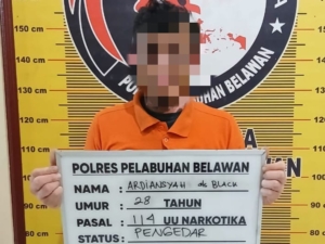 Sat Narkoba Polres Pelabuhan Belawan Tangkap Pengedar Narkoba di Komplek Uka