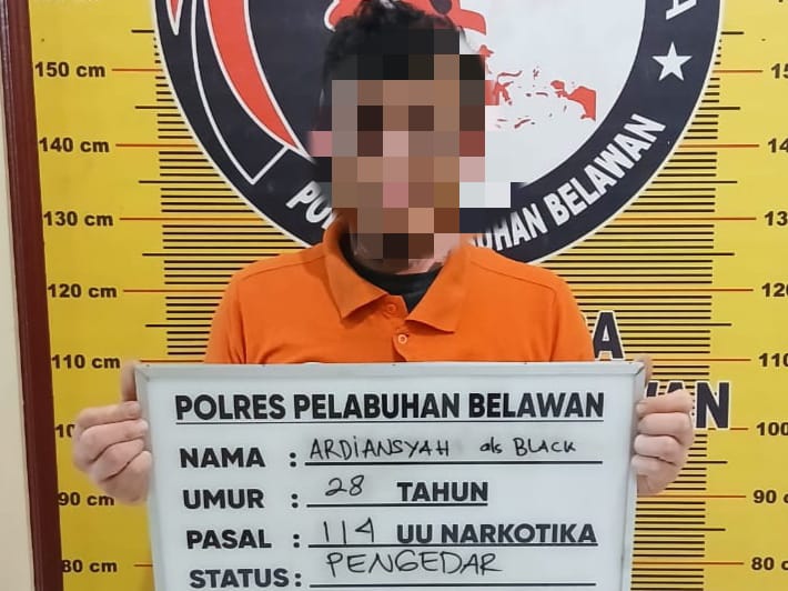 Sat Narkoba Polres Pelabuhan Belawan Tangkap Pengedar Narkoba di Komplek Uka