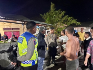 Polres Pelabuhan Belawan Gelar Patroli Dialogis Cegah Tawuran di Dekat Gudang Kapur