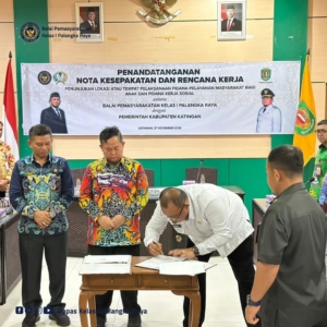 Bapas Palangka Raya  Jalin kerja Sama Mendatangani  Nota Kesepakatan Implementasi UU RI Nomor 1 Tahun 2023 KUHP