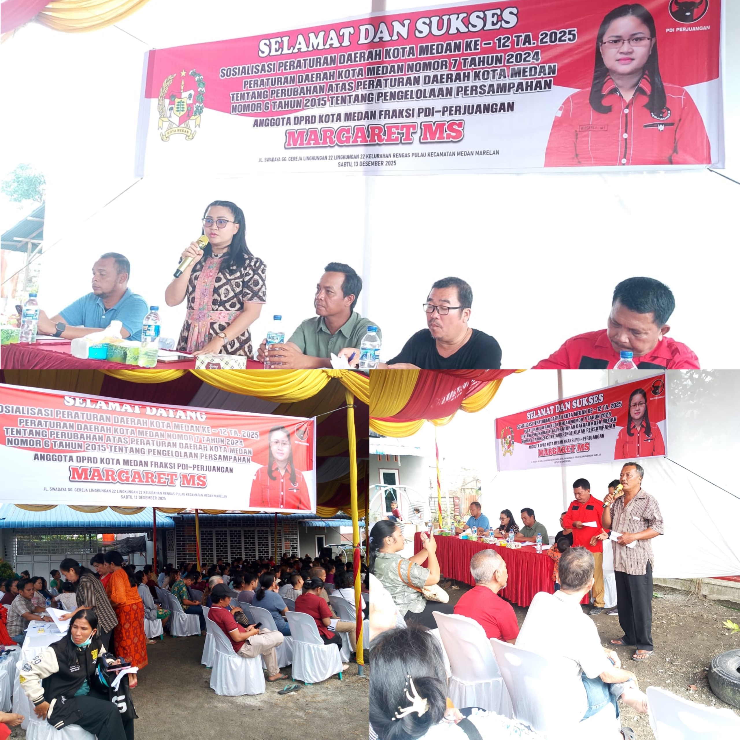 Margaret MS Sapa Warga dalam Sosperda Kota Medan Tentang Persampahan