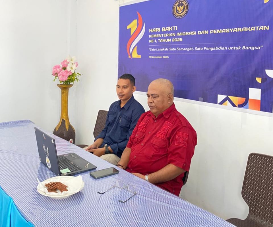 Lapas Saparua Hadiri Zoom Arahan Menteri, Bahas Pengadaan BAMA T.A 2026