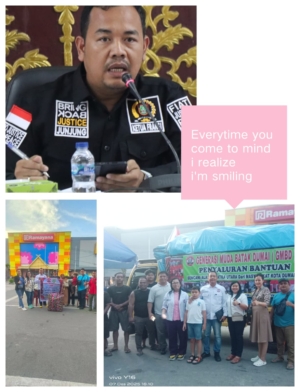 Junjung Mangatas Simorangkir Anggota DPRD Kota Dumai Berikan Bantuan untuk Korban Bencana Banjir di Tapanuli Raya, SUMUT. 
