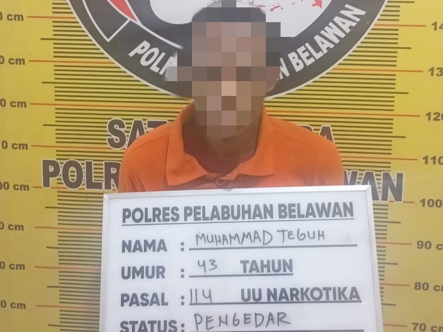 Sat Narkoba Polres Pelabuhan Belawan Tangkap Pengedar Narkoba di Klumpang Kebun