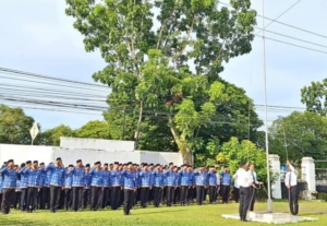 Pegawai Bapas Palangka Raya kelas I Mengikuti Kegiatan Upacara Hari Kesadaran Nasional Di halaman Kantor Wilayah Direktorat Jendral pemasyarakatan Kalimantan Tengah 