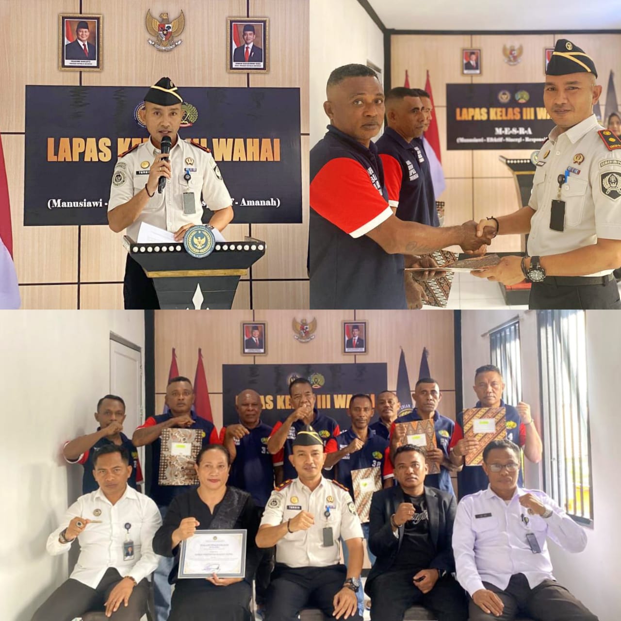 Momen Berkah dan Harapan Baru, 8 Warga Binaan Lapas Wahai Terima Remisi Natal