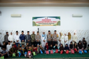 Plt. Kapolres Pelabuhan Belawan Resmikan Renovasi Masjid Al Amin Polres Pelabuhan Belawan