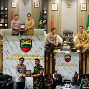 Kapolres Pelabuhan Belawan Laksanakan Silaturahmi ke Walikota Medan dan Dandim 0201 Medan