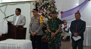 Kapolresta Deli Serdang beserta Forkopimda Deli Serdang cek situasi ibadah Gereja di Malam Tahun Baru 2026