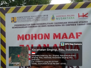Lapor Pak Presiden RI” Proyek Inpres Nomor 2 Tahun 2025 Tentang Irigasi, Diduga Kontraktor Tidak Menampilkan Papan Pagu Anggaran