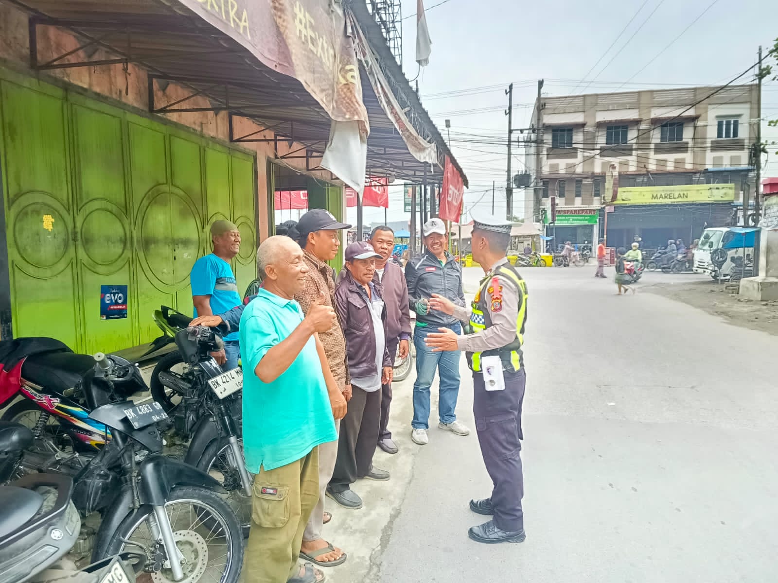 Sat Lantas Polres Pelabuhan Belawan Laksanakan Himbauan Kamseltibcarlantas di Kelurahan Rengas Pulau