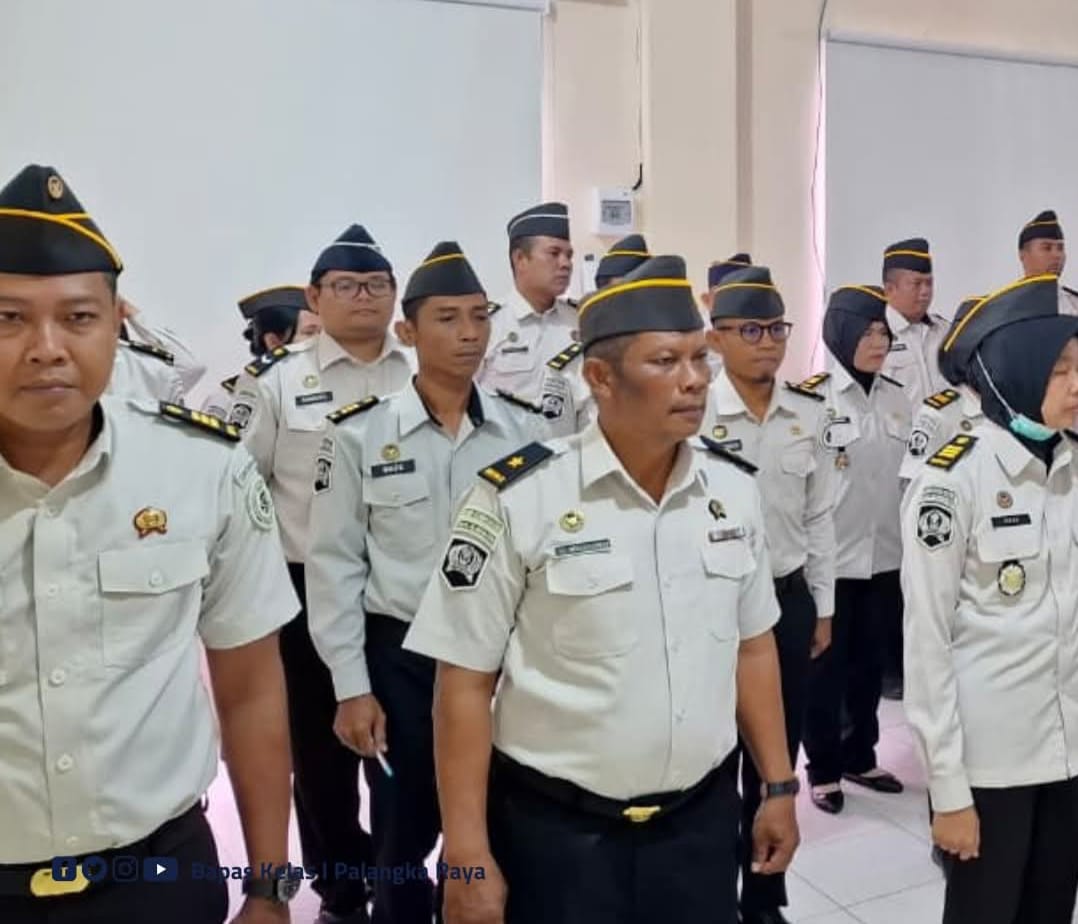 Bapas Palangka Raya Mengikuti Apel Awal Tahun 2026 Di Pemasyarakatan Kementrian Hukum Dan Ham 