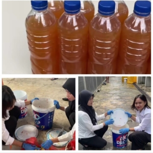 Peserta Magang Kemenaker di Rutan Kelas I Medan Produksi Pupuk Organik Cair dari Limbah Dapur Sehat