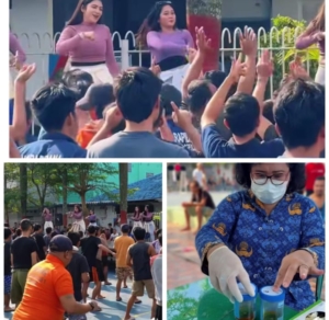 Senam Pagi dan Tes Urine warga binaan Rutan Kelas I Medan