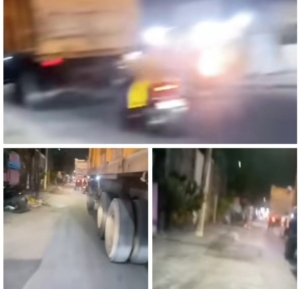 Warga Keluhkan Aktivitas Truk-Truk Besar yang Bebas Melintas di Jalan Marelan. 