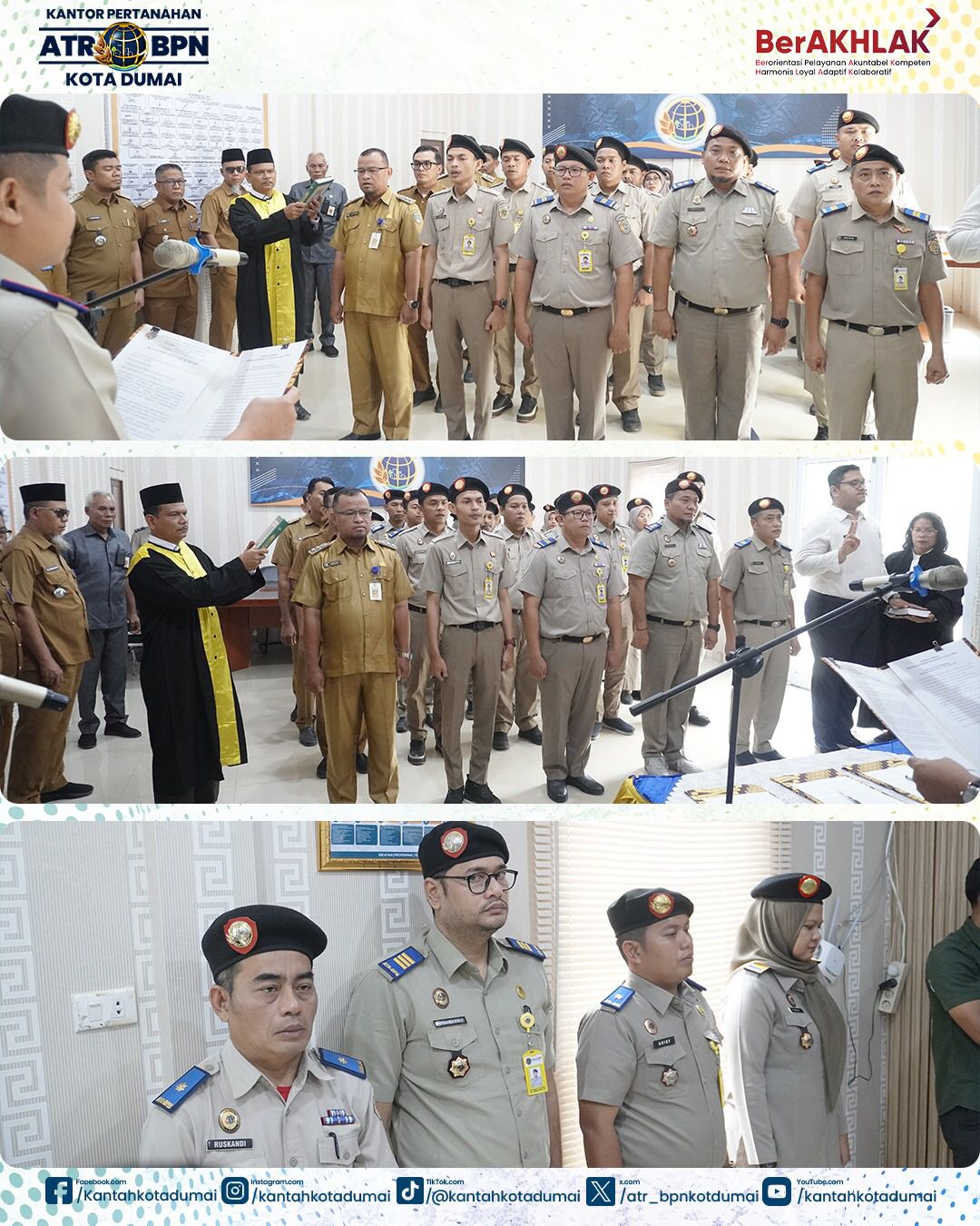 Kantor Pertanahan Kota Dumai melantik Panitia Ajudikasi Pendaftaran Tanah Sistematis Lengkap
