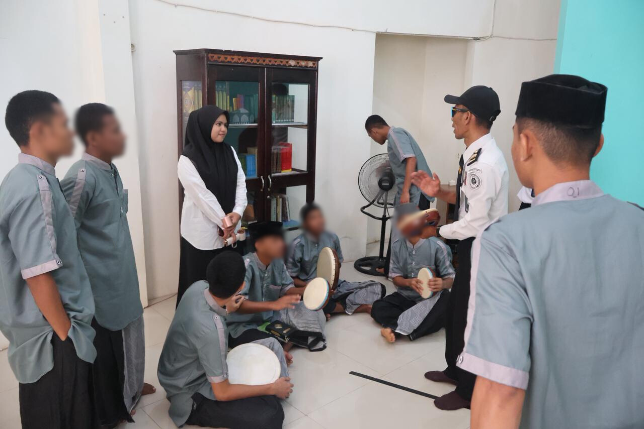 Pembinaan Religius, Anak Binaan LPKA Ambon Dalami Seni Musik Hadrat