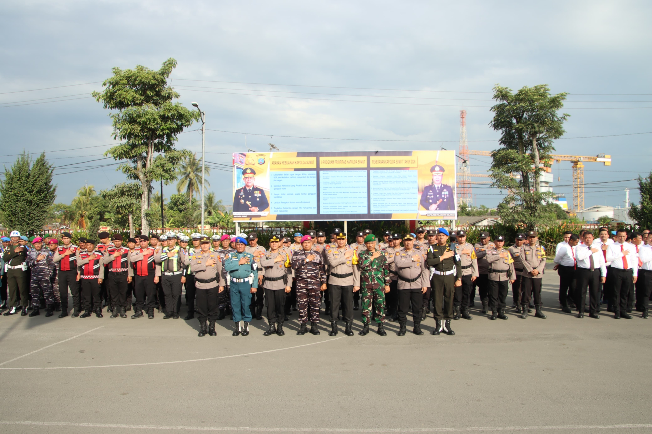 Polres Pelabuhan Belawan Laksanakan Apel Gelar Pasukan Operasi Keselamatan Toba 2026