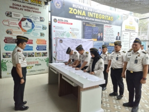 Rutan Kelas I Labuban Deli Gelar Apel Dan Penandatangan Komitmen Zona Integritas Menuju WBK-WBBM 2026