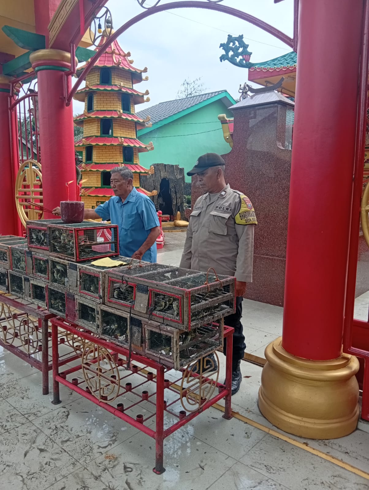 Jelang Imlek 2026, Polres Pelabuhan Belawan Patroli ke Vihara dan Klenteng