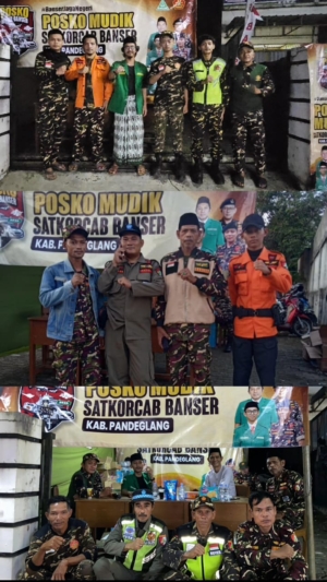 Satkorcab Banser Kabupaten Pandeglang Gelar Posko Mudik 2026