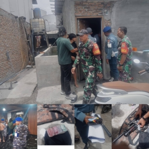 Bersama Tim Gabungan,Kodim 0201/Medan Ikut Gerebek Lokasi Pelaku Kriminal di Belawan,Softgun dan Narkoba Disita