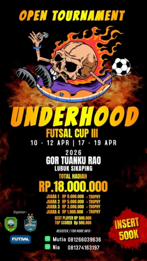 Turnamen Futsal Underhood Cup III se-Sumatera Barat Segera Bergulir