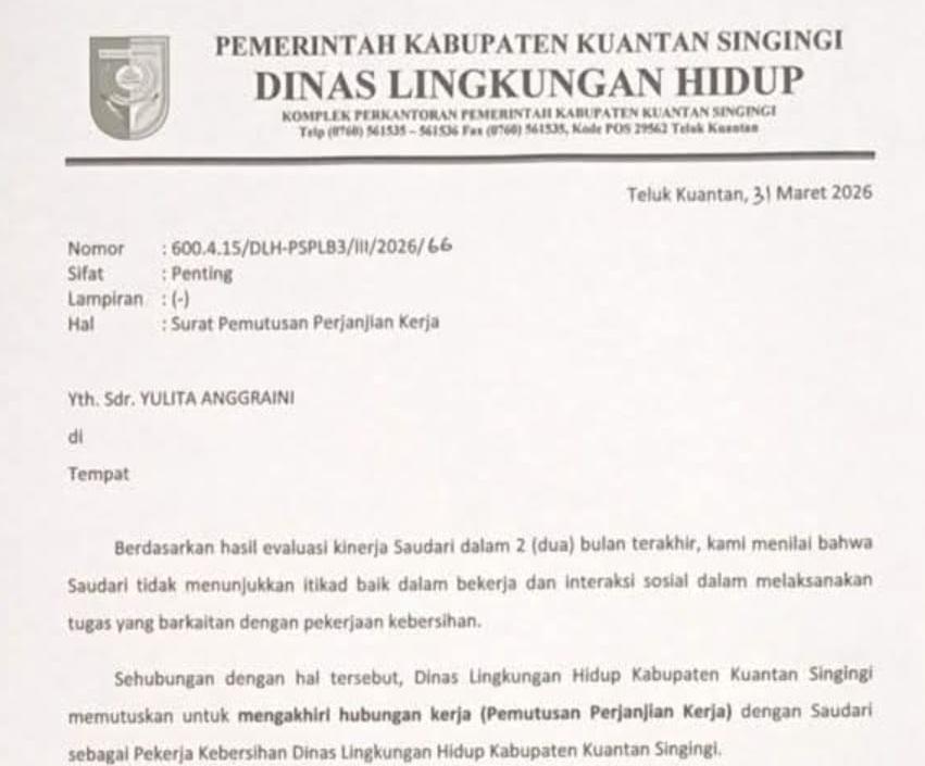 Dibalik Cermin: Pemkab Kuansing Prioritaskan Peningkattan TPP, Namun, Keadilan Nasib Seorang Pekerja Kebersihan di Pertanyakan