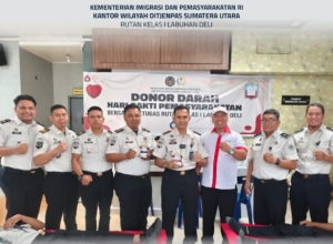 Rutan Kelas 1 labuhan Deli Memperingati Hari Bakti Pemasyarakatan Ke 26 Giat Donor Darah Bekerja sama Dengan Tim Palangka  Mera Indonesia 