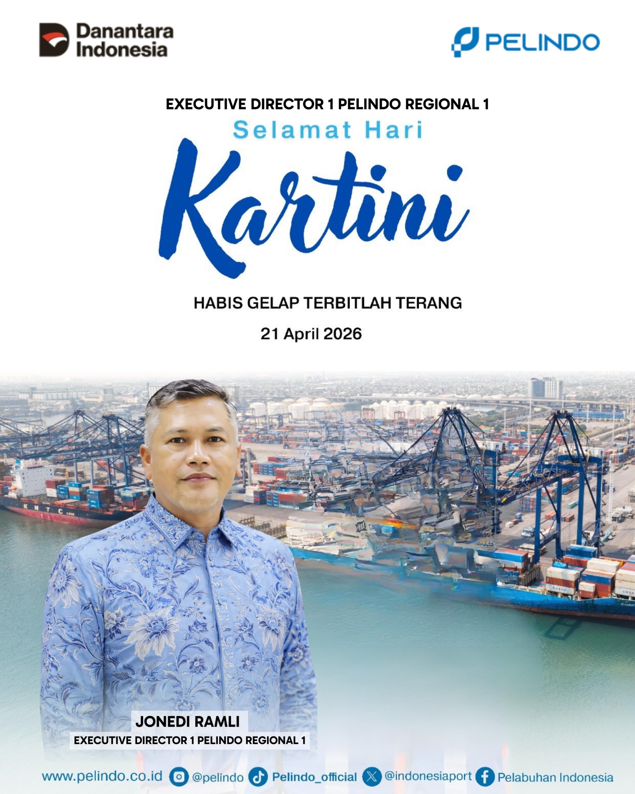 Pelindo Regional 1 Mengucapkan Selamat Hari Kartini 2026
