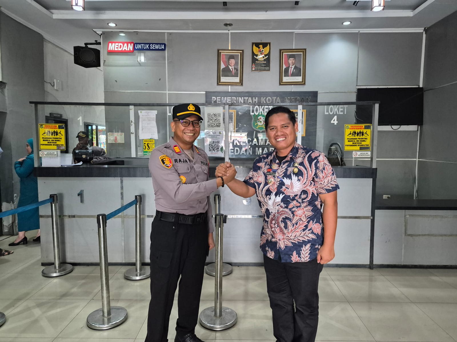 Kapolsek Medan Labuhan dan Camat Medan Marelan Perkuat Sinergi Jaga Kamtibmas