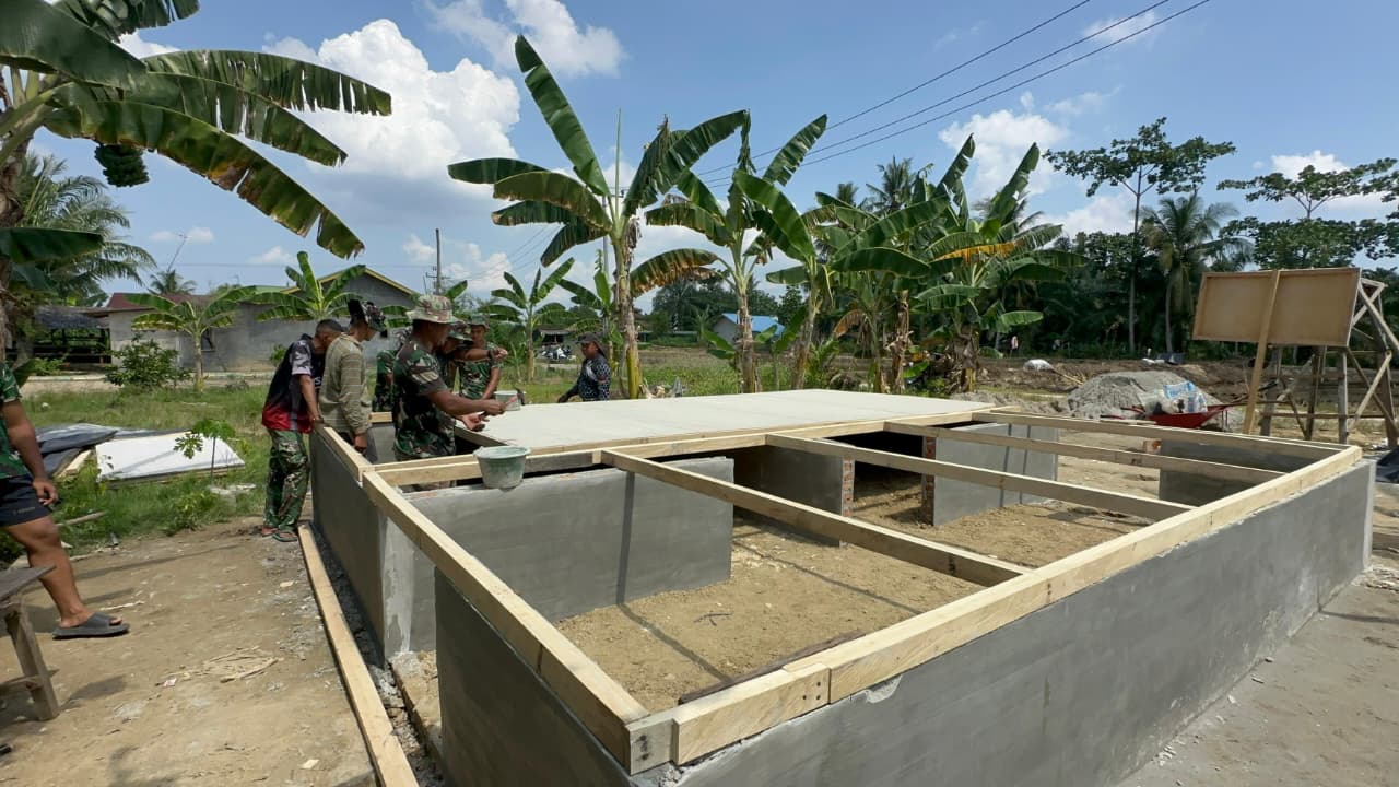 TMMD Ke 128 Kodim 0203/Lkt,Komitmen Wujudkan Kesejahteraan Masyarakat Melalui Rehab RTLH