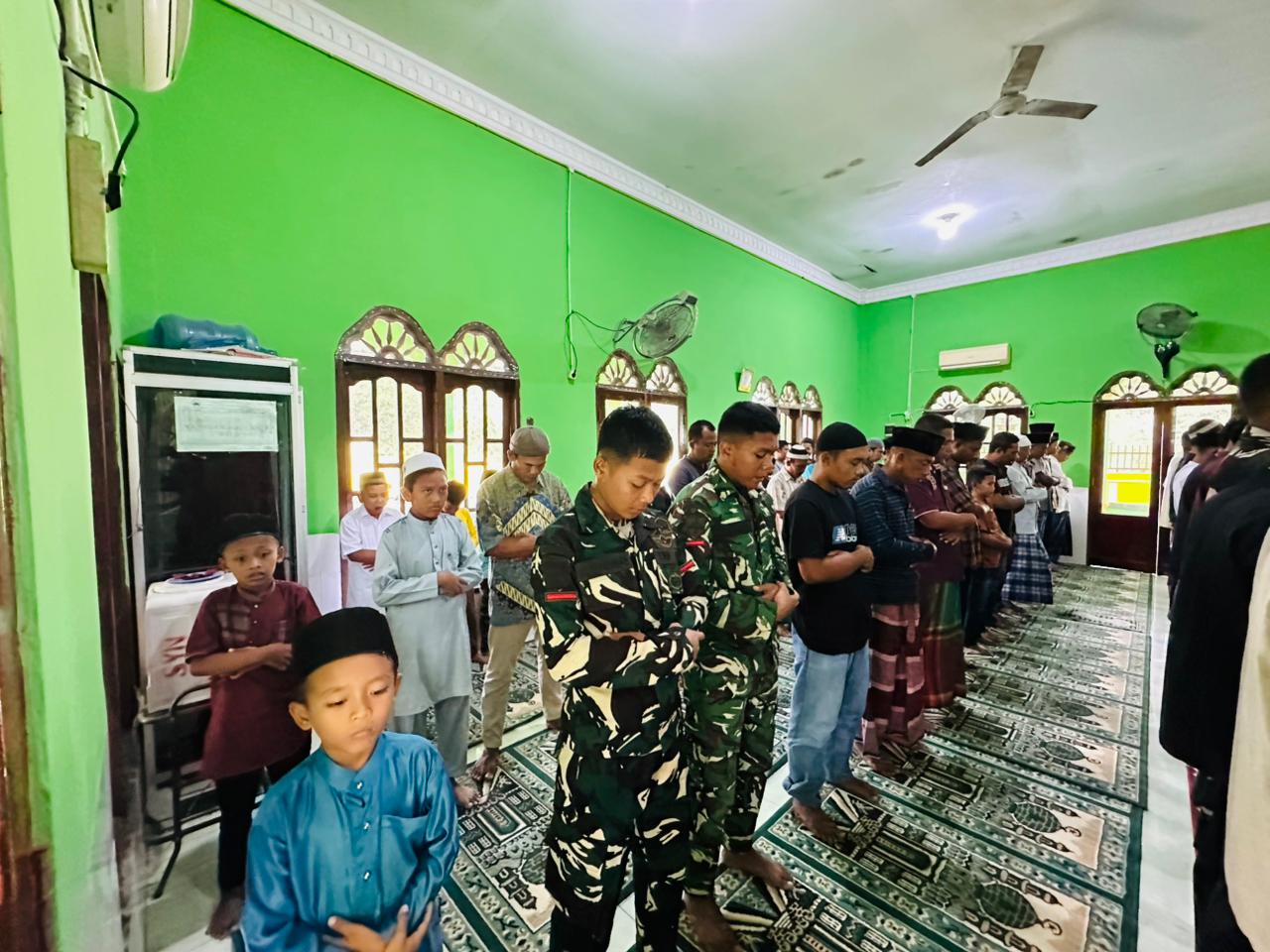 Satgas TMMD 128 Kodim 0203/Langkat Tak Pernah Tinggalkan Ibadah