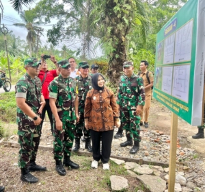 Tinjau Lokasi TMMD 128 Langkat,Brigjen TNI Yanto Pastikan Program Tepat Sasaran dan Menyentuh Warga