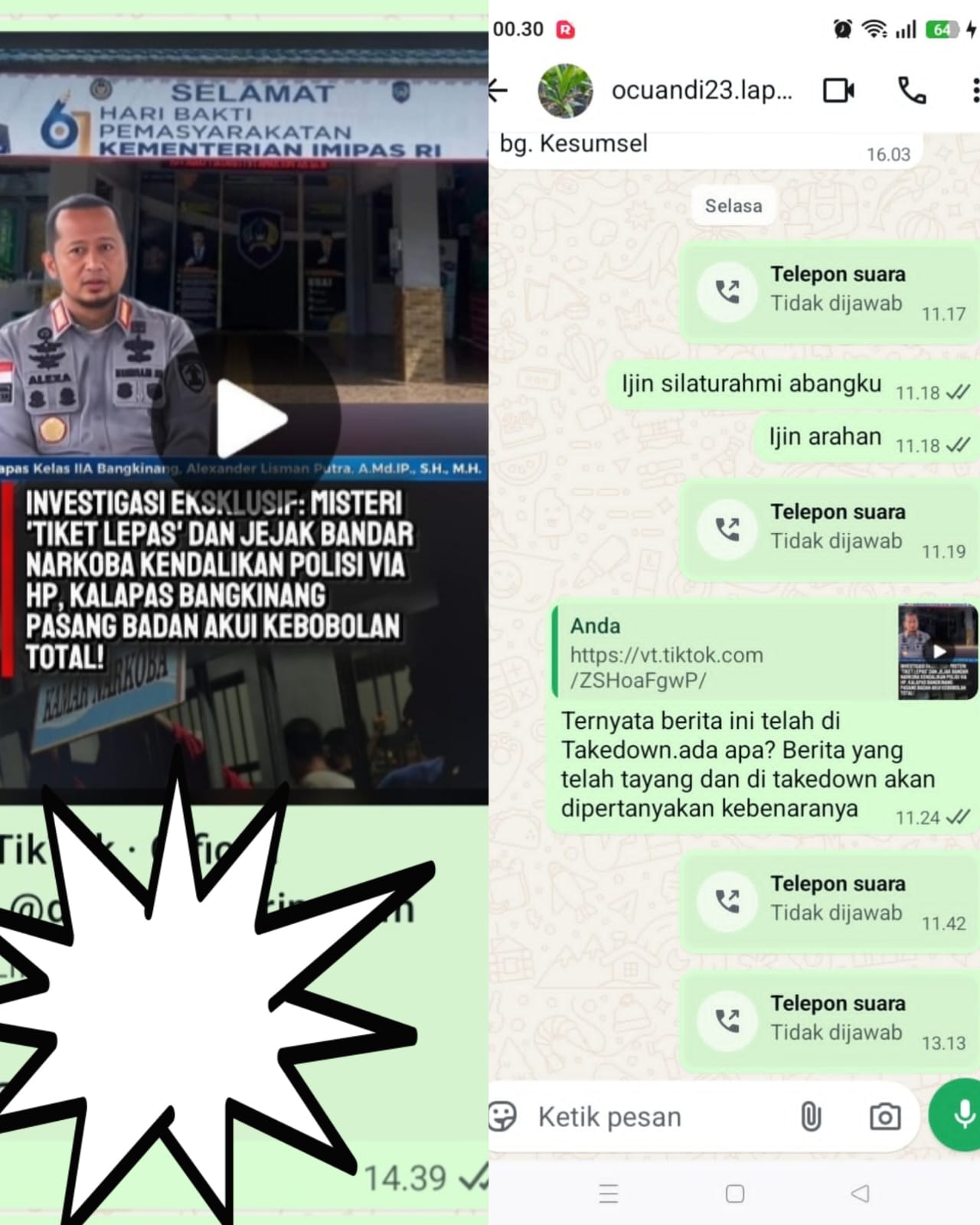 Video Viral Dugaan Narkoba di Lapas Bangkinang Dihapus, Publik Pertanyakan Transparansi Kalapas