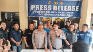 POLRES PELABUHAN BELAWAN TANGKAP 3 PELAKU BEGAL VIRAL SIMPANG DOBI DALAM 48 JAM, TERANCAM PENJARA 12 TAHUN 3 LAGI DPO MASIH DIBURU